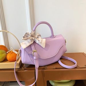 Torby wieczorowe Mała torebka najlepsza marka torba na ramiona dla kobiet 2023 siodle luksusowy podróż elegancka fioletowa skórzana dama