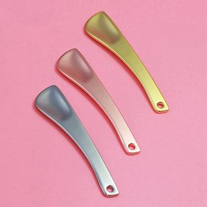 Mini Colorful Zinc Alloy Portable Smoking Herb Tobacco Straw Tips Spoon Shovel Dabber Scoop Nails Snuff Snorter Sniffer Waterpipe Bong Cigarette Holder