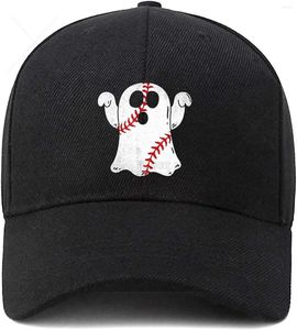 Boll Caps Baseball Ghost Cartoon rolig Halloween Cap justerbar pappa hatt ostrukturerad bomull för män kvinnor vuxna unisex fyra säsonger