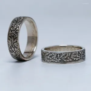 Anéis de cluster vintage franco suíço moeda artesanal alterada para mulheres homens moda floco de neve padrão criativo personalizado lembrança jóias