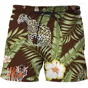 Men's Shorts 2023 Summer Beach Cartoon Animal Printing Casual Quick Dry Board Leopard Tiger Bermuda Mens Short Pants