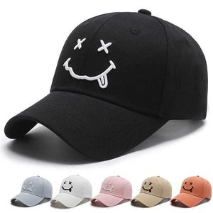 Bollmössor smiley mössor för män sommar manlig kvinnlig hatt kvinnor baseball cap kvinnlig sol hat mode design sport golf hip hop trucker hatt p230412