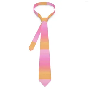 Bow Ties Men's Tie Tropical Sunset Neck Pink And Orange Cute Funny Collar Design Leisure Quality Necktie Accessories