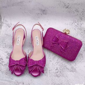 Dress Shoes BS1633 Custom Made Women Shoes Dress Pumps Bridal Wedding Shoes Low Heel Red Purple Onion Crystal Shoes With Matching Bag 231110