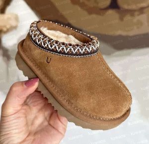 Tasman Toddler tofflor Tazz Baby Shoes Kids Chestnut Fur Slides Sheepskin Shearling Classic Ultra Mini Boot Winter Mules Slip-on Wool Little Big 10506ESS