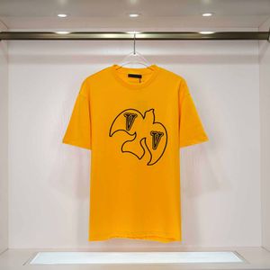 ファッションデザイナーTシャツ男性女性サマーティーユニセックス半袖スクープネック特大逆三角形TシャツM-3XL