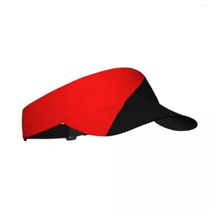 Berets Anarquista Bandeira Verão Air Sun Hat Visor Proteção UV Top Vazio Esportes Golf Running Sunscreen Cap