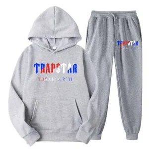 Mens Trapstar Tracksuits Sweater Set Designer Streetwear Sweatshirts Sport Suit Plush Letter Decoration Thick Hoodies Men byxor