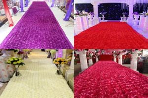 Новое прибытие роскошные свадебные центральные центр услуг 3D Rose Let Petal Carpet Runner для свадебной вечеринки.