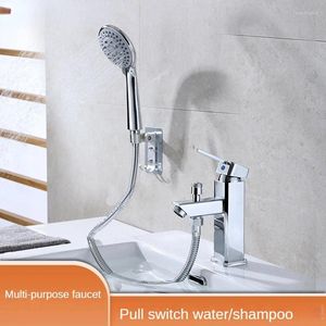 Banyo lavabo muslukları çift kullanım havzası ve nozul ile soğuk musluk