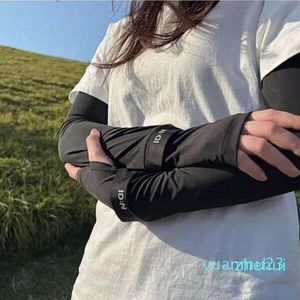 Knee Pads Fashion 11 Sun Protection Summer Cooling Breathable Mittens Sunscreen Arm Cover Fingerless Glove Women Sleeves