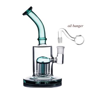 New Glass bong Hookahs arm tree perc recycler dab rigs Water bongs glasses smoking pipes shisha Water Pipe with 14mm joint