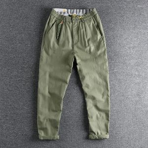 Herrenhose, gewebt, einfache, reine Farbe, lässige Baumwolle, stilvolle Jugend, lockere, kleine, gerade Arbeitskleidung, Hose 992