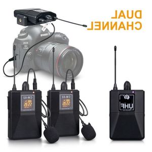 FreeShipping Microfone de lapela sem fio UHF de áudio cardióide com 30 canais selecionáveis Alcance de 50 m para câmera DSLR Entrevista Gravação ao vivo Bvve