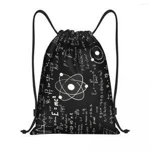 Alışveriş Çantaları Geek Matematik Öğretmeni Drawstring Sırt Çantası Spor Çanta Erkekler İçin Kadın Bilim Fiziği Sackpack