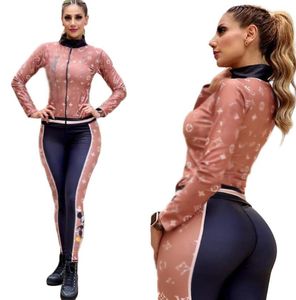 NEW Women's Tracksuits Luxury brand Knitted Casual sports Suit 2 Piece Set designer Tracksuits J2719