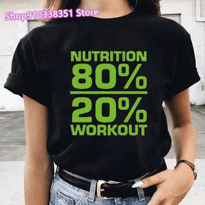 Womens Tshirt Harajuku Letter Herb Nutrition Workout Printed Tshirts Graphic T Shirts Tee Shirt Female Tops 230411