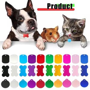 Dog Tag Metal Pet ID Tags Bone Shape Aluminum Alloy Personalized Blank Dog-Tags Kitten Puppy Name Phone Number ID Label T9I002279