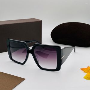 Sunglasses Square Women 2023 Vintage Brand TF Women's Sun Glasses Luxury Fashion Men