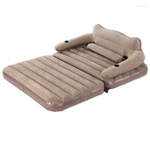 Decorative Figurines Camping 2 Person Air Mattress Cartoon Back Home Bedroom Bed Inflatable With Electric Pump Lazy Sofa