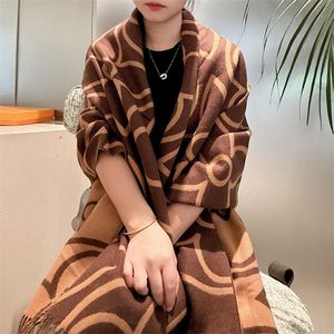 Sciarpa unisex di design Sciarpa di lusso L Miscela di peluche Avvolgente Moda Silenziatore invernale Caldo fazzoletto da collo Bandelet di marca Uomo Donna Scialle Pashmina