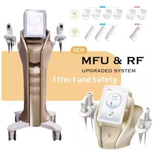 2024 Powerful 4 Handles New Double Gold Hifu MFU With RF Vmax SD Focused Ultrasound Skin Tightening face Lifting Machine 7D 9D Anti-aging Hifu Slimming Device