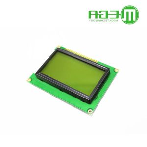 Freeshipping 10pcs LCD 12864 128x64 Dots Graphic Yellow Green Color Backlight LCD Display 50V Xitvn