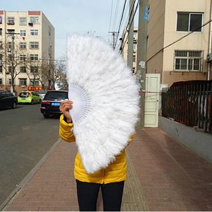 Air Conditioners Fashion Feather Fan European Vintage Style White Hand Handmade Wedding Party Dance Accessories Ornament Home Decor 231113