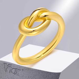 Band Rings Vnox Simple Knot Rings for Women Chic Stainless Steel Celtic Promise Anniversary Statement Ring Jewelry G230327