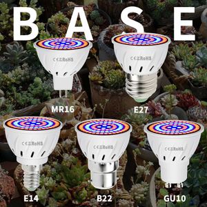 Büyüme Işıkları Fito LED B22 Hidroponik Büyüme Işığı E27 LED Grow Ampul MR16 Tam Spektrum 220V UV lamba Tesisi E14 Çiçek Fide Fitolamp Gu10 P230413