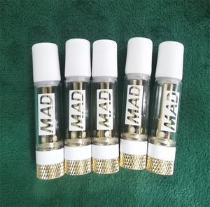 空のマッドラボスタンクアトマイザーDiposable Vape Pen Pod Packaging 1.0ml 0.8ml 510スレッドライブ樹脂セラミックコイルカートリッジをカスタマイズする