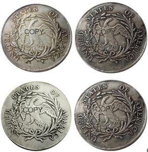 コインリバティダラーレプリカ1795-1798米国4つの銀メッキの記念の未循環コレクションのセット