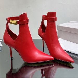 Jimmyness Choo Yeni en kaliteli kış moda pompaları sandaletler ince yüksek topuklular kısa botlar kadın sivri uçlu gerçek deri içi boş ayak bileği botas