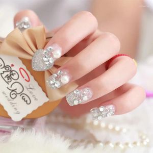 False Nails 24 Pcs Shining Rhinestone Non-Toxic Environmentally Friendly Does Not Hurt Hands Suitable For Wedding Dance Date