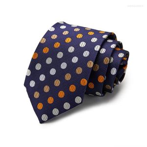 Bow Ties Bourgogne Tie för män Luxury Style Stripe Dot 7,5 cm Jacquard slipstillbehör Dagligen Wear Cravat Wedding Party Gift