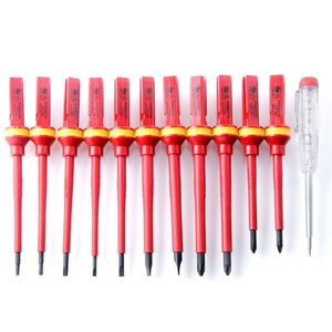 Freeshipping 13 PCS VDE Yalıtımlı Tornavida Seti CR-V Yüksek Voltaj 1000V Manyetik Phillips Yuvalı Torx Tornavida Dayanıklı El Alet ICVQB