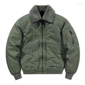 Herrjackor McIKKNY Fashion Men Winter Flight Bomber Cotton fodrad varma utkläder Toppklädstorlek M-5XL Termisk