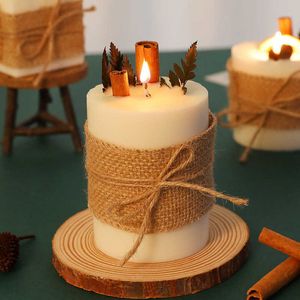 Candle perfumada Retro pastoralismo velas perfumadas cera de soja decoração boa decoração de casa romântica velas de casamento sem fumaça Flores secas P230412