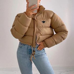 Windbreaker PRD Coat Womens Jackets منتفخة طويلة الأكمام طويلة المرأة معاطف الشتاء Outwears Prd Brand Designer Lady Slim Triangle Jacket 4725