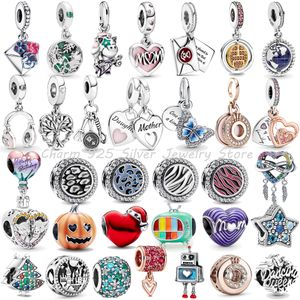 925 Sterling Silver Pandora Charm Pumpkin Hot Air Balloon Love Pendant Charm Beads Suitable for Original Classic Lady Bracelets DIY Jewelry Gift Free Delivery
