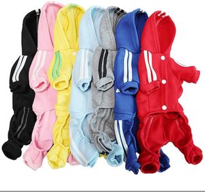 Small Puppy Dog Hoodie Clothes Sweater Girl Dog Winter Clothes Cotton 4 Legs Dog Jumpsuit Fleece Sweatshirt Puppy Apparel for Small Medium Dogs Cats