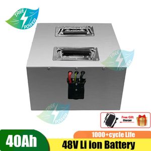 48V 40AH Li Ion Robot Intelligente AGV Batteria Gestione Auto Elettrica Auto Giro Turistico Auto Carrello Elevatore Batteria Al Litio + Caricatore 5A