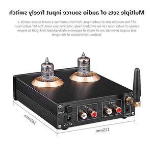 Freeshipping Amplificador Bluetooth Audio Preamplifier 6J1 Tube Amp HiFi Fever Preamp Home Theater RCA Stereo Pre Amplifier For Sound S Isvn