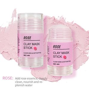 Grüner Tee, reinigende Aubergine, Rose, Blaubeere, Traube, reinigende Schlammpaste, feste Gesichtsmaske, Ölkontrolle, Akne entfernende Schlammcreme, Gesichtspflege