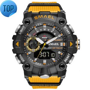 Smael 8040 Dual Time Digital Watch for Men Fashion Sport Watches Waterproof Chronograph Electronic Randwatch Auto Data Alarm