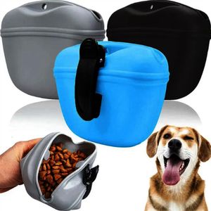 Silicone Dog Feeders Pet Dog Snack Bags Portable Dog Training Waist Bag Outdoor Food Storage Pouch Food Reward Waist Bags
