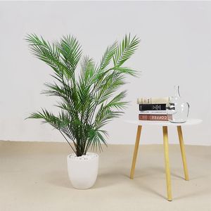 Decorative Flowers Artificial Palm Tree Plastic Plants Branch Fake Cycas Trees Green Faux Tropical Leaves For Home Garden Indoor Decor