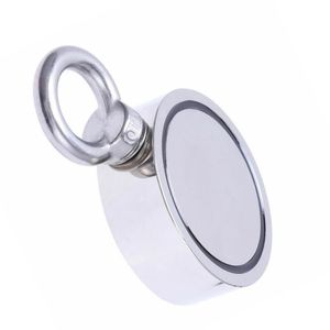 500KG Double-sided Powerful Round Neodymium Magnet Hook Fishing Magnets Permanent Pulling Mounting Equipments 10M Rope Salvage Jvdfu