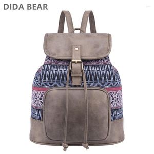 Borsa da scuola in tela stampata da donna stile zaino per borse da ragazza per adolescenti Borse da donna Bolsa Feminina Mochila Bagback