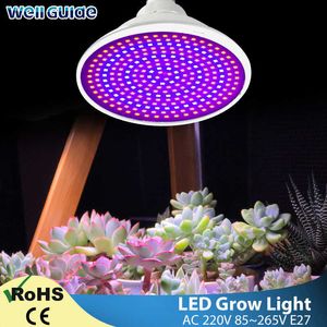 Grow Lights LED Grow Light LED-Lampe E27 4 W 3 W 50 W 80 W AC85-265 V Vollspektrum-Zimmerpflanzenlampe IR UV für blühendes Hydrokultursystem P230413